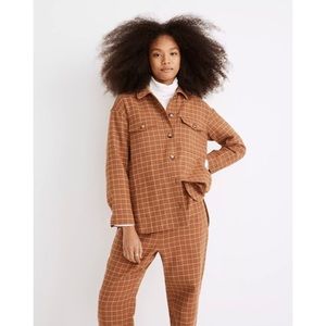 🆕 Madewell Waffleback Branner Shirt Jacket in Windowpane
